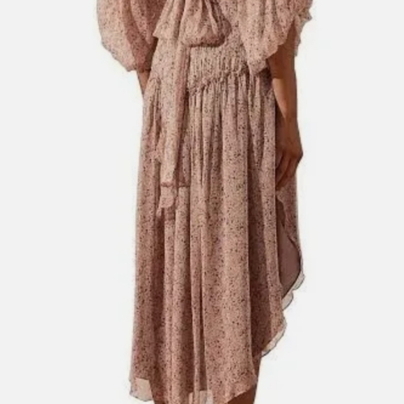 SHONA JOY Paulette Long Sleeve Open Back Midi Dress 12 - Picture 5 of 9